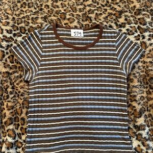 90s 579 Striped T-shirt/baby tee